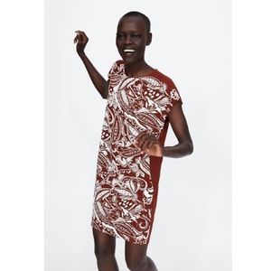 Zara Shift Dress with Rubberised Design